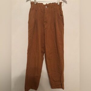 Aaron & amber denim pleated high waist ankle S